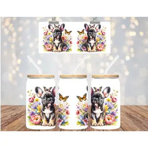 Uv Dtf Cup Wrap French Bulldog Puppy 577