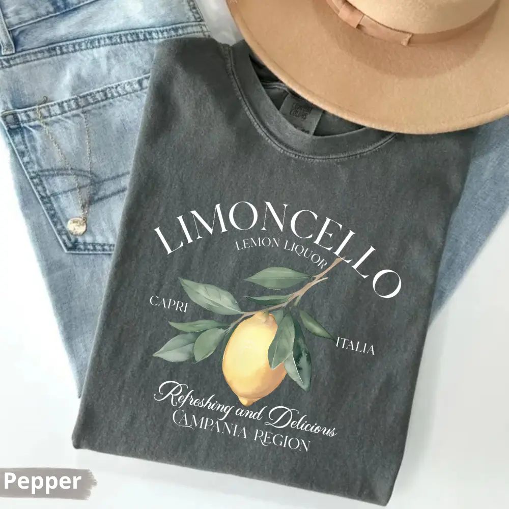 Comfort colors Limoncello Tee, Refreshing Lemon Graphic T-Shirt, Italian Summer Shirt, Citrus Fruit Design Tee, Amalfi Coast Vacation Aesthetic Unisex Top