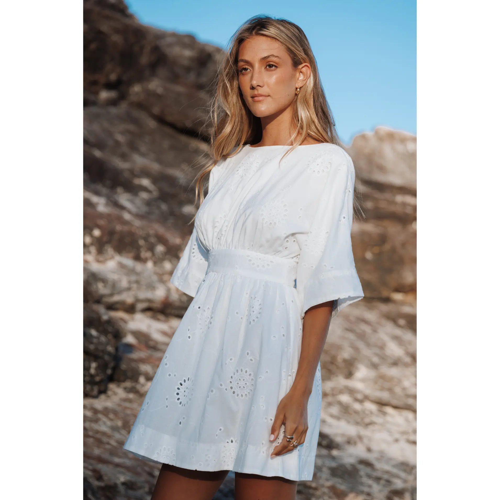 Camila Open Back Mini Dress - White - TikTok Shop