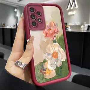 1 Piece Paint petals Stylish For Galaxy A13 Case With Comfortable feel Finish Featuring Durable For Fashion