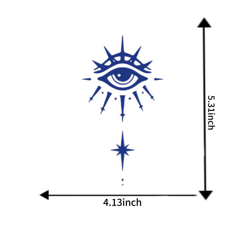 4 Sheets Mystical Soul Tattoo Set - Meaningful Symbols for Hands, Stomach, or Forearms - Ideal for Sensitive Skin - Semi Permanent, Long Lasting Spiritual Tattoo Kit for couples, adults, men and women, young