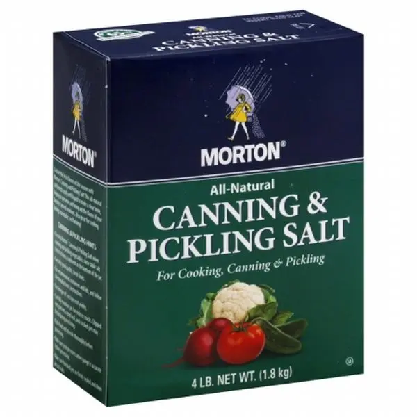 MORTONS Natural Flavor Canning & Pickling Salt, 4 LB Container - Pack of 9