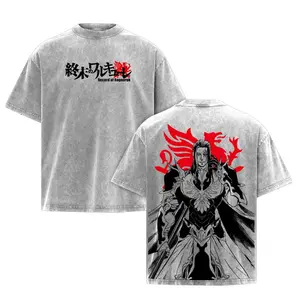 Channel the Wrath of Norse Gods: Epic Record of Ragnarok Odin Oversize T-Shirt – Vintage-Washed Double-Printed Heavyweight Cotton Tee for Legendary Battles