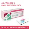 Puiiso 40+ All-in-1 Women's Daily Healthcare Supplement - Minerals, Collagen + Fish Oil, Multivitamin, Calcium, Magnesium, Turmeric, White Tomato, Transparent Labeling, Daily Sachets, 30-Day Pack, Simplifies Mornings, Skin Care, Anti-Aging