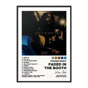 Young Nudy - Faded In The Booth Album Poster No Frame / Album Cover Poster / Music Gift / Music Wall Decor / Fan Gift / Decor Home