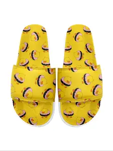 Women's Trendy Funny Print Slide Sandals, Cute Yellow Duck Pattern Design, Comfortable & Lightweight Soft Cushioned Sole, Perfect for Summer, Beach, Pool, and Casual Wear, Slipper Straps