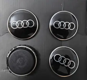 Audi Dynamic Floating Wheel Center Hub Caps 60mm for R8 A7 A6 RS5 4M8071006A Upgrade Wheels Style with Iconic Audi Rings