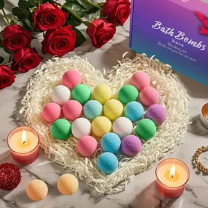Bath Bombs for Women Gift Set, 24pcs Organic Bath Bombs with Essential Oil, Handmade SPA Bubble Bath for Relaxing, Gift for Her/Him, Women, Girls, Wife, Mother