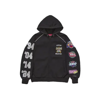 Collegiate Appliqué Zip Up Hooded Sweatshirt Supreme - TikTok Shop