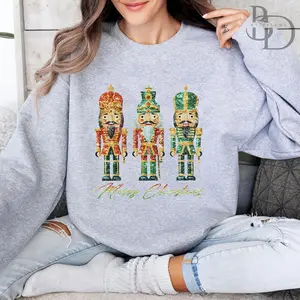 Nutcracker Print Sweatshirt, Christmas Nutcracker Shirt, Christmas Movies T-shirt, Faux Sequin Shirt, Womens Christmas, Holiday Sweaters, Christmas Crewneck