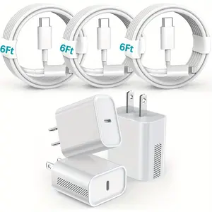 For iPhone 14 Charger,3 Pack 20W USB C Block With 6 Ft  Type C to Lightning Cable For iPhone 14 Pro Max/ Plus/ 13 Pro/ 12/ 12Pro/ 11 Pro Max/ XS Max