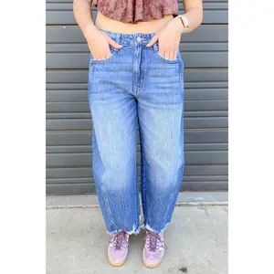 Nectar Premium Denim: The Rocky Distressed Barrel Jeans