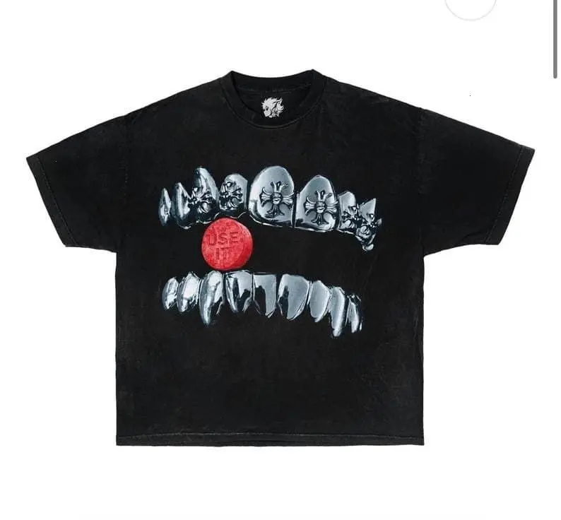 Grillz Heart Cross Streetwear Boxy Oversized T-Shirt, Y2K Shirts, opium, graphic, men oversized tees, Chrome, Grillz. kids, tshirt, chrome,