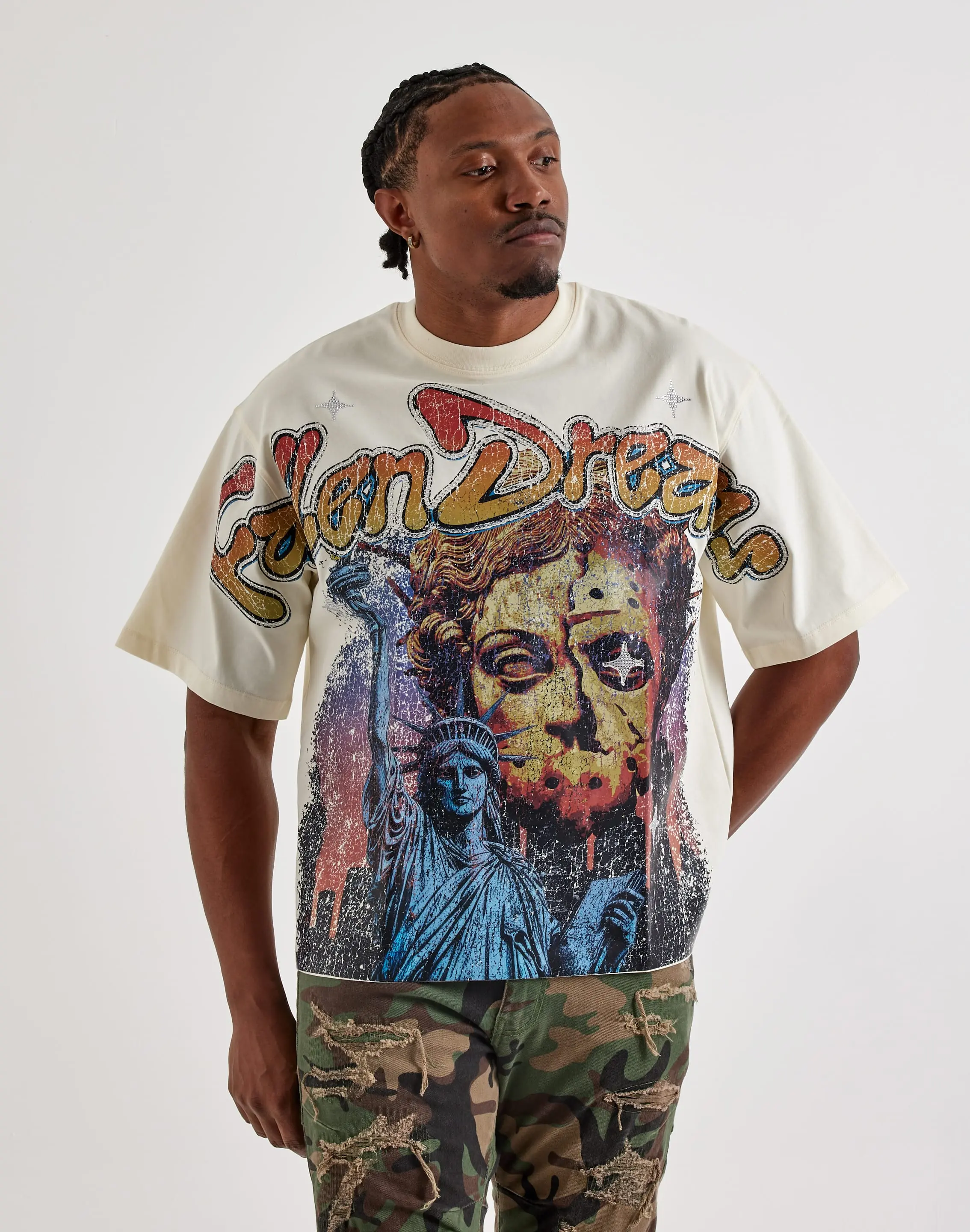 Mens Roku Studio Fallen Dreams Cropped Tee