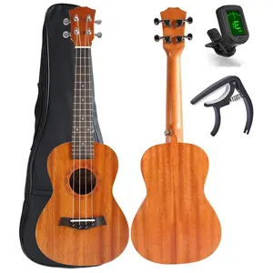 Miwayer Soprano Ukulele Solid Mahogany 21 Inch Ukelele Beginner Kit with Gig Bag Digital Tuner Capo Ukelele Set Christmas Gift