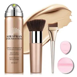 QIUFSSE Magic Minerals Airbrush Foundation Spray,Air Brush Makeup Full Coverage Foundation for Mature Skin, Older Women and Teenagers,Long Lasting Lightweight Natural Makeup