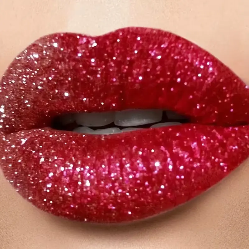 Sparkling lip gloss lipstick, Shimmering balm, Glossy Balm, Shimmer Lipgloss, Glowy Lip, easy to apply, long-lasting and non-transferable, a gift for women, suitable for parties, dances, and various occasions