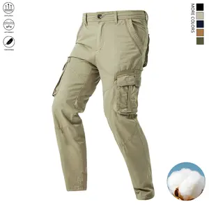 Men's Solid Color Tactical Work Pants, with multiple pockets. Durable outdoor training trousers available in various colors. Ideal for outdoor activities, work and camping, perfect for spring and summer wear.