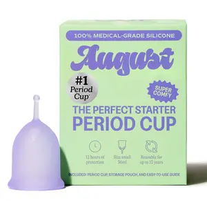 August Period Cup | Zero-Feel Fit, Reusable, Beginner-Friendly, Medical-Grade Silicone