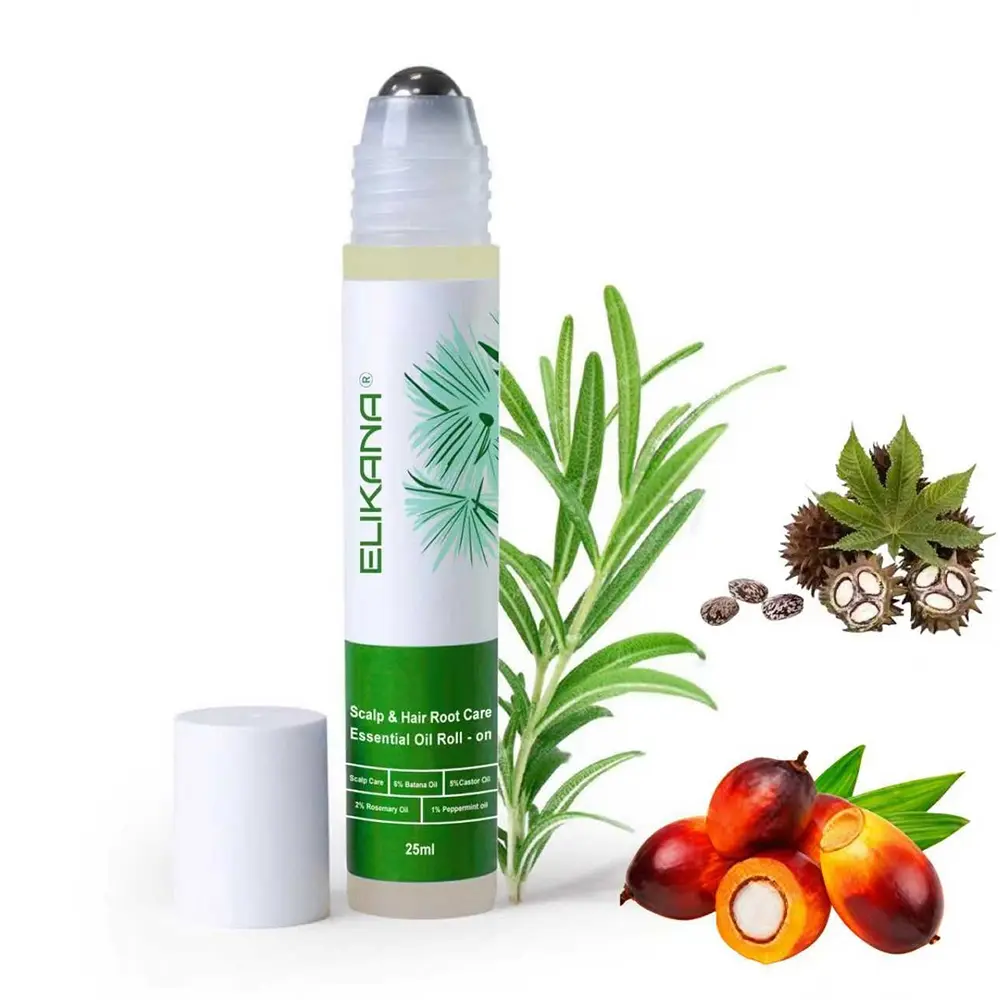 Rosemary Essential Oil Roller Ball design, with Batana Oil, Rosemary Oil & Mint Oil, Deep Nourishing Scalp Care, Scalp Treatment Serum, Natural Hair Oil, Herbal Hair Care, Haircare Product, Winter Haircare, Make Hair Stronger, Hydrating Hair Oils