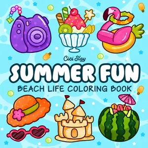 Summer Fun: Adult Coloring Book Featuring Summer Items, Animals, Flowers, and Cozy Activities, Bold and Easy Designs for Creative and Relaxing Moments