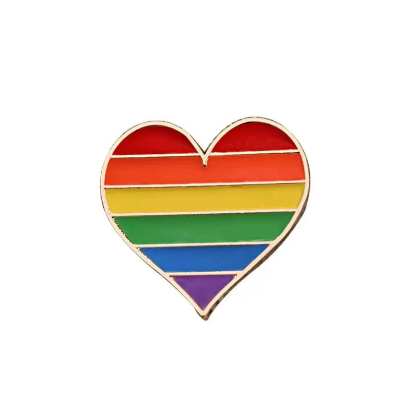 Rainbow Heart Pins