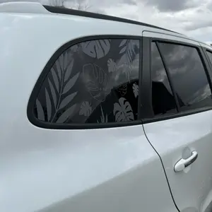 DC Prints Monstera Car Decal for Vinyl Window Decal - Removable, Not Reusable, Water-Resistant, Suitable for Extreme Weather Conditions