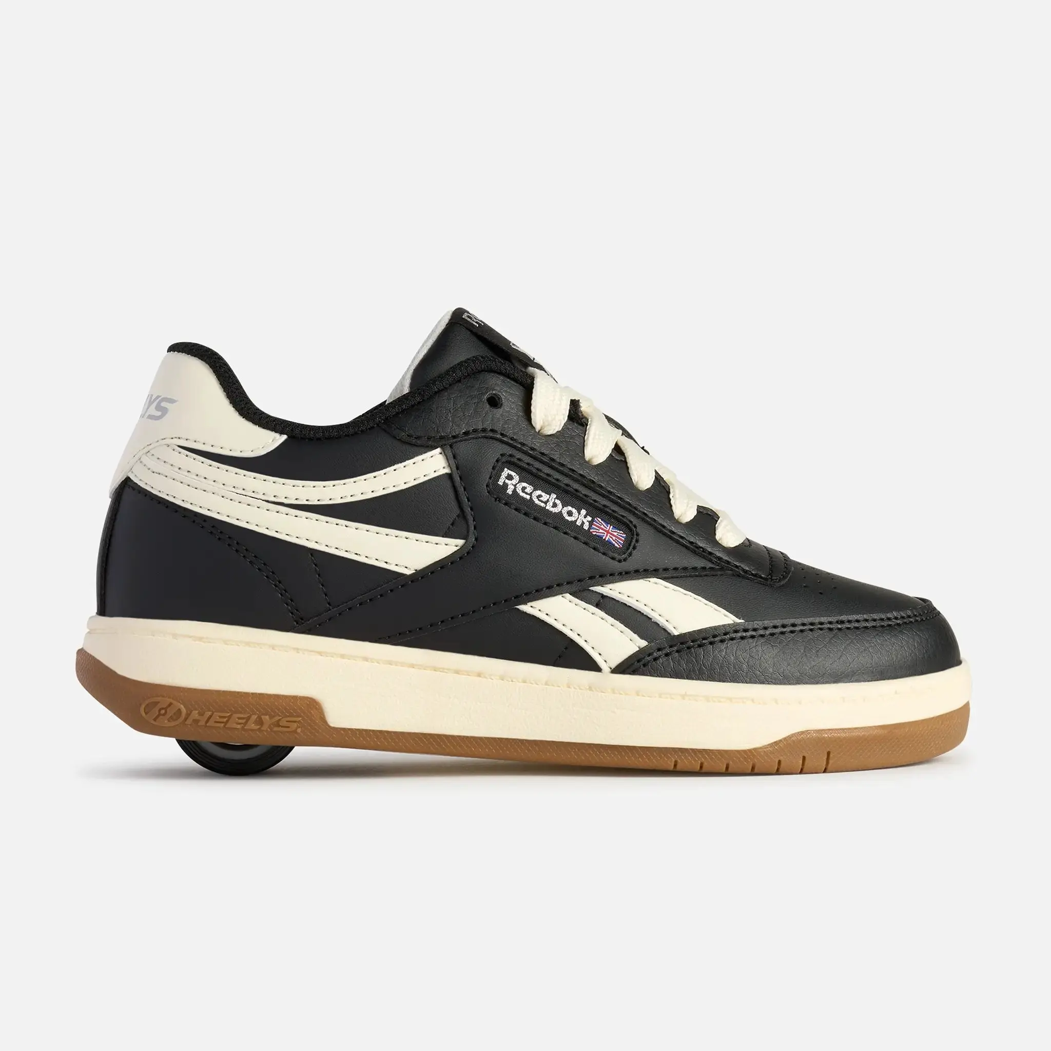 Men's Reebok Club C x Heelys Limited Edition Lace-Up Retro 90s Rolling Casual Trainers - Breathable Canvas Upper, Durable Rubber Sole, Cushioned, Sneaker, Footwear with Rolling Wheels