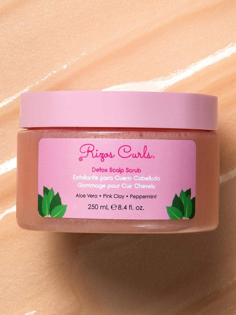 Rizos Curls Detox Scalp Scrub - Exfoliating Gel with Aloe Vera & Peppermint Oil for Soothing Itchy Scalp - 250ml Haircare Product