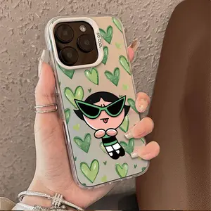 Green Hearts Girl Phone cases for iPhone 17 AIR 17 PRO 16 PRO 15  PRO MAX  14 PLUS 13 PRO 12 11 PRO XS MAX X XR Plus  series(anti-drop hard shell) shockproof mobilephone protective cover, Accessories, Tpu