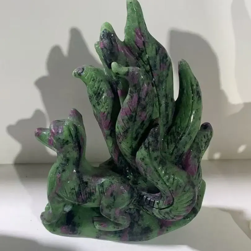Crystal nine-tailed fox carving