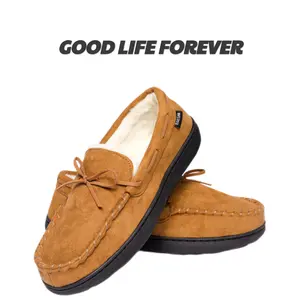 2025 new style Mens Slippers Indoor Outdoor Memory Foam House Shoes Anti-Slip loafers for Men