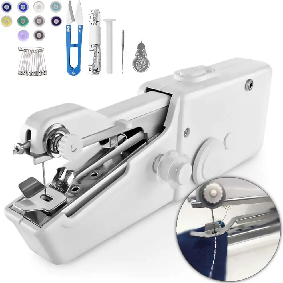 Handheld Sewing Machine,Mini Electric Hand-held Cordless Portable Sewing Machine for Beginners,Easy to Use and Fast Stitch Suitable for DIY,Clothes,Home,Travel,Sewing Supplies Crafts,Sewing Tools