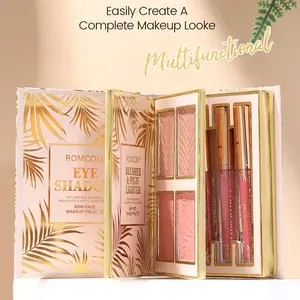 Complete Makeup Book Palette Set with Eyeshadow, Contour, Blush and Lip Gloss, Multi-Category Makeup Palette Set, Surprise Holiday Gift
