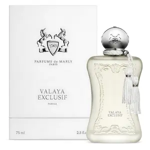 Parfums De Marly Valaya Exclusif Women's 2.5 Ounce Valaya Exclusif Eau de Parfum,Made in France Valaya Exclusif opens with the purity of white flowers complimented by an enveloping almond with powdery notes. Elegant, sensual and alluring