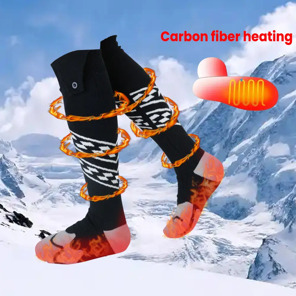 Heated Socks with 5000mah Battery, Fast Heating, Skin-Friendly, Durable, Winter Outdoor & Home Use, Warm Practical Socks