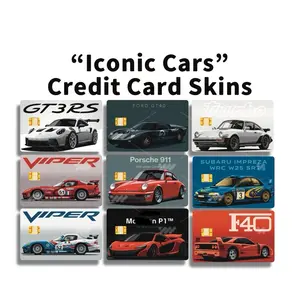 Iconic Cars credit card skin sticker for debit credit ebt Adhesive mini sticker