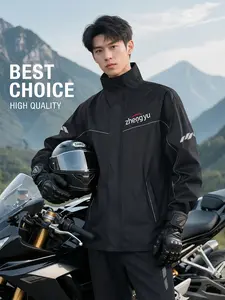 Waterproof Reflective Rain Suit for Men -Heavy Duty Rain Jacket Pants Set for Motorcycle Cycling