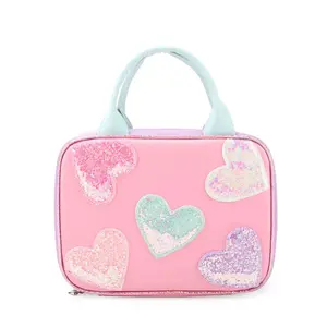 Confetti Heart Patched Lunch Bag