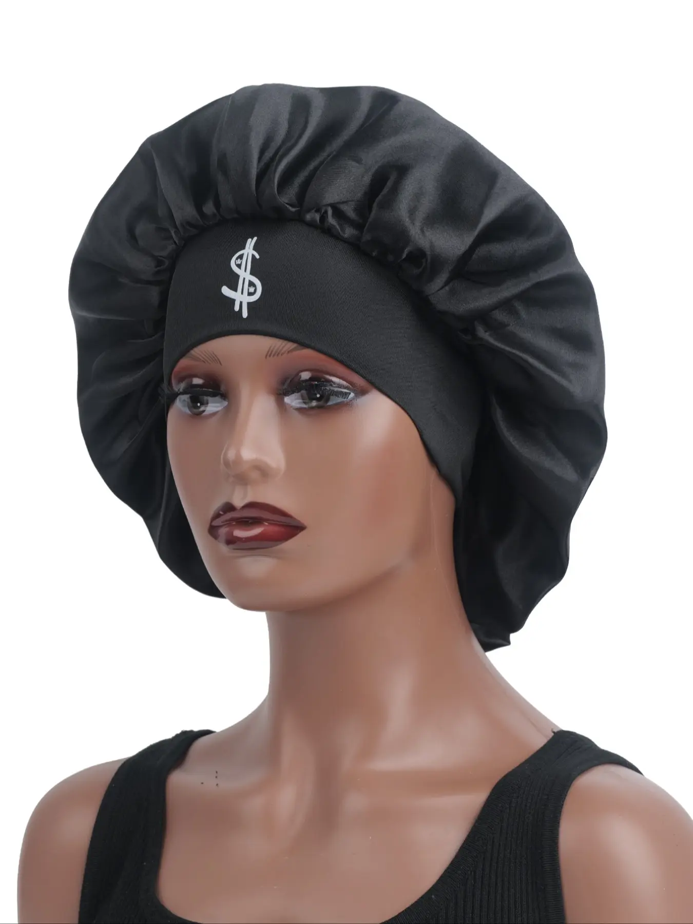 Unisex Satin Sleep Cap with Cute Trendy Prints, Wide Elastic Design, Waterproof, Foldable Hair Hat, Daily Use and Shower, Men Women, Bonnets for Sleeping