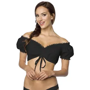 Women's Ruffle Short Sleeve Drawstring  Tie Up Back Crop Top, Off Shoulder Bardot Blouse Fit Lace Casual Ribbon,Shapewear top,Beach resort clothes,Summer Clothes 2024， for party date casualwear,  sexy one-shoulder short-sleeved top,daily wear，waist tops