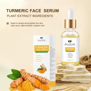 [PHYSA] Turmeric Facial Serum with soothing, moisturizing, brightening, and repairing skin benefits; contains turmeric, hyaluronic acid, fish roe extract, leaving skin radiant and healthy.