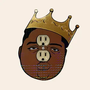 Biggie HOLOGRAPHIC socket covers | The Notorious B.I.G. wall plate decor