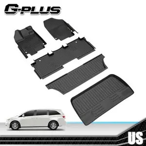 For 2018-2025 Honda Odyssey TPE Floor Mats All Weather Floor Mats Rubber Liners,Waterproof Anti-slip Durable Floor Mats,Car Accessories