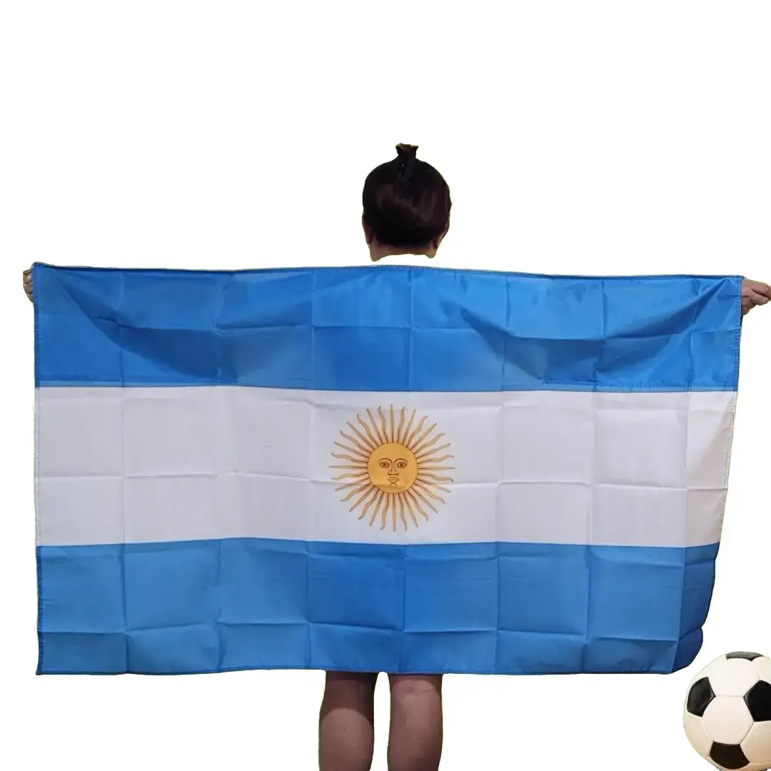 Argentina Fan Cape – Emblem Body Flag, 57" x 35" (5 x 3 ft.), Digitally Printed Polyester, Brand New