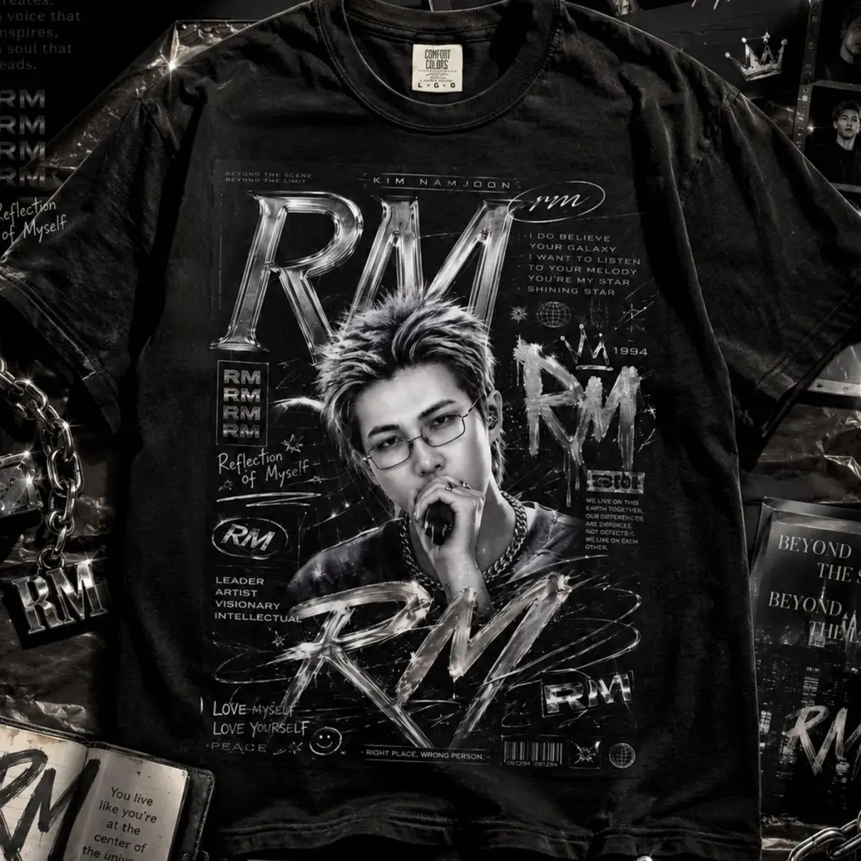 Comfort Colors Namjoon RM shirt,Namjoon shirt,namjoon t shirt,Korean Pop Aesthetic Streetwear,Idol Graphic Namjoon shirt,kim namjoon shirt 5X5