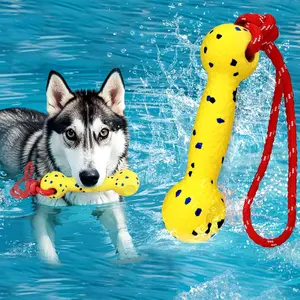 Floating  Pool  - Durable E-TPU  Water  for Fetch & , Bright Floating Dogs Toys for Pool, Beach & Outdoor Play - Dogs Beach Essentials (Yellow Stick)