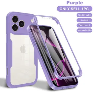 Fashionable Case for iPhone 17 Air 16 Pro Max, Ultra-Thin Screen Protector, Full-Round Protection, Transparent Anti- Back Cover, Accessories