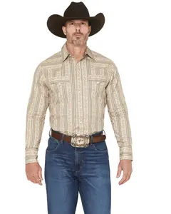 Stetson Men's Wallpaper Floral Print Long Sleeve Snap Western Shirt - 11-001-0425-6662 Br