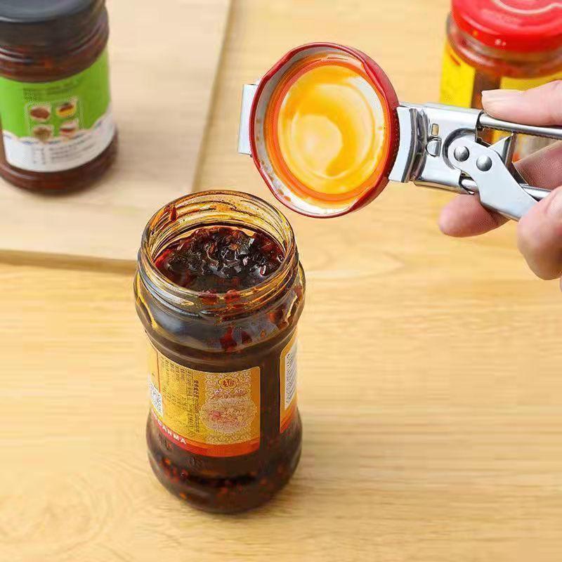 Adjustable Stainless Steel Jar Opener with Rotating Design for Bottles & Fruit Cans - Creative Labor-Saving Tool for Home & Kitchen Use Adjustable Stainless Steel Jar Opener with Rotating Design for Bottles & Fruit Cans - Creative Labor-Saving Tool for Home & Kitchen Use